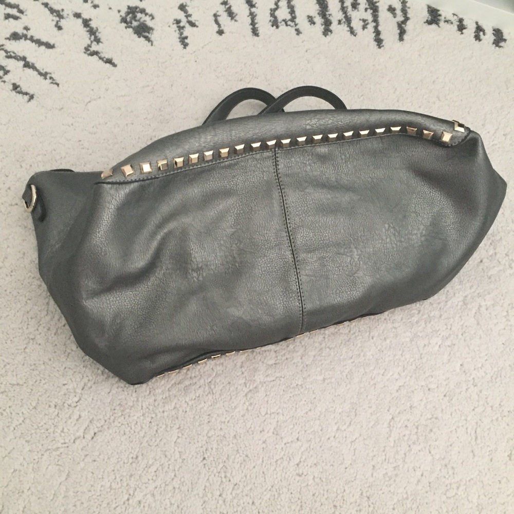 Pewter bag with gold studs - Picture 7 of 8